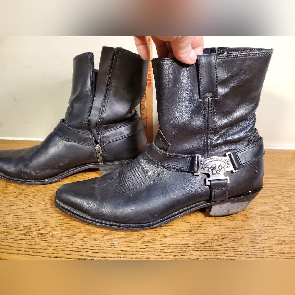 Harley Davidson leather Western boots, men's size 12.